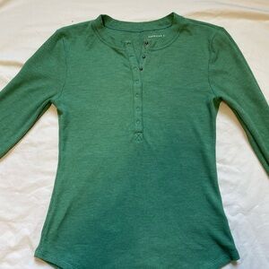 American Eagle Teal Button-Up Top